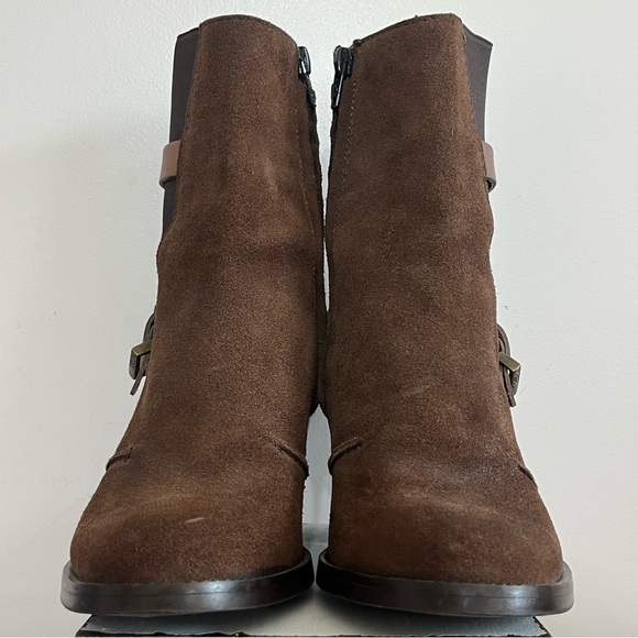 Diesel Women’s D-Kinley Boots Brown Leather Tall Ankle Boots Size 6.5 - Picture 5 of 12